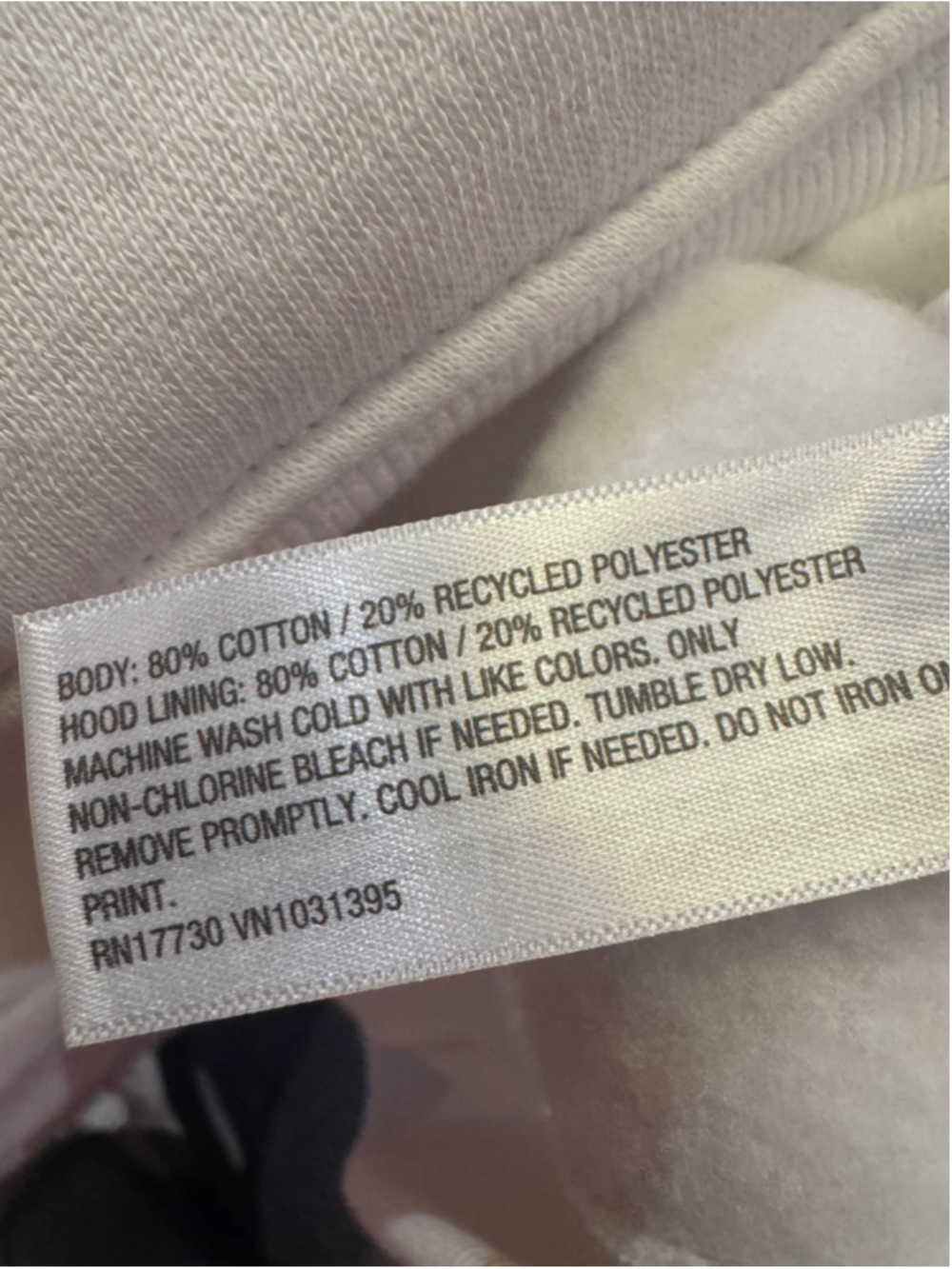 Wild Fable Cream Graphic Hoodie Sweatshirt Size Small - Picture 4 of 5
